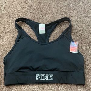 Black sports bra from PINK